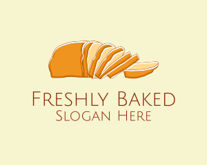 Wheat Bread Slice logo design