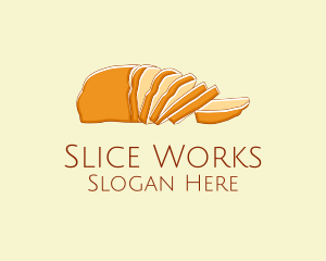 Wheat Bread Slice logo design