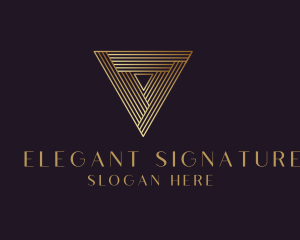 Elegant Modern Triangle logo design