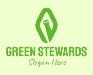 Green Diamond Mortar logo design