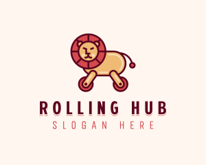 Wheeled Lion Toy logo design