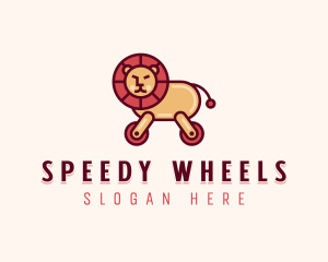 Wheeled Lion Toy logo design