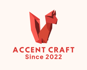 Fox Origami Craft logo design