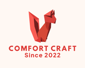 Fox Origami Craft logo design