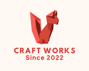 Fox Origami Craft logo design