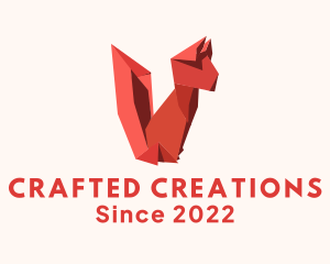 Fox Origami Craft logo design