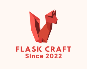 Fox Origami Craft logo design