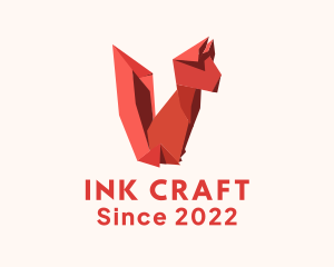 Fox Origami Craft logo design