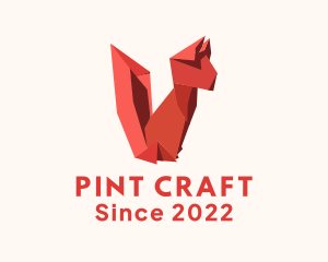 Fox Origami Craft logo design