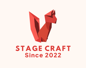 Fox Origami Craft logo design