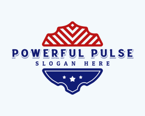 Patriotic American Shield logo