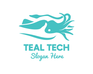 Teal Ocean Squid logo