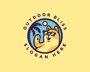 Summer Beach Dog logo design