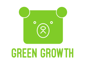 Green Bear Square logo design