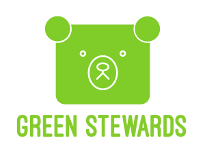 Green Bear Square logo design