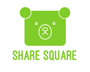 Green Bear Square logo design