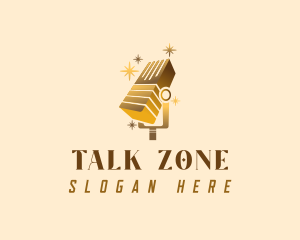 Elegant Microphone Stars logo design