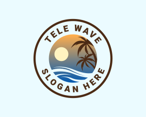 Tropical Island Getaway Vacation  logo design