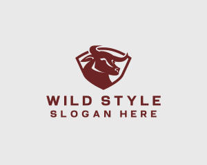 Wild Bull Shield logo design