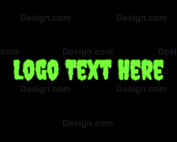 Green Creepy Slime Font Logo