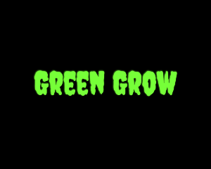 Green Creepy Slime Font logo design