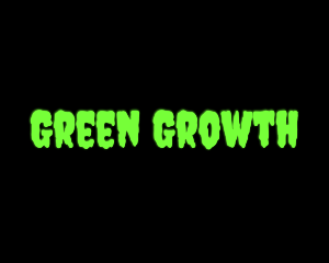 Green Creepy Slime Font logo design