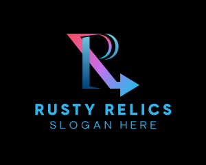 Arrow Logistics Letter R logo design