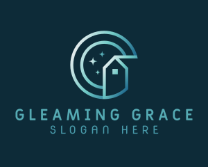 Sparkle House Cleaning logo design