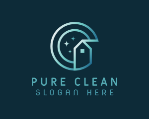 Sparkle House Cleaning logo design