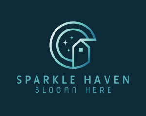 Sparkle House Cleaning logo design