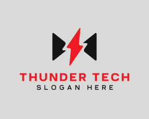 Thunder Bow Tie logo design