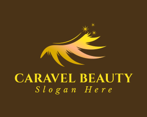 Golden Eyelash Extensions logo design