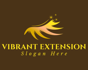 Golden Eyelash Extensions logo design