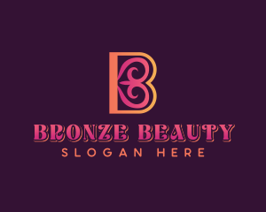 Beauty Heart Letter B logo design