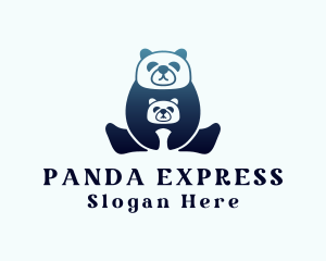 Gradient Panda Animal  logo