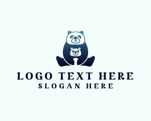 Gradient Panda Animal  logo