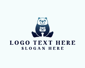 Gradient Panda Animal  Logo