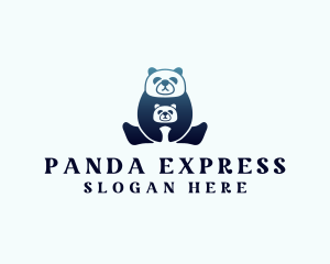 Gradient Panda Animal  logo design