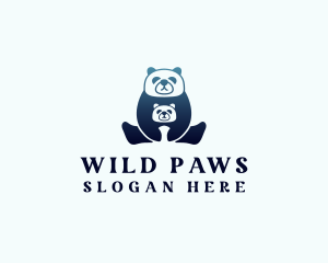 Gradient Panda Animal  logo design