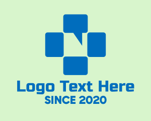 Cross Chat Bubble logo