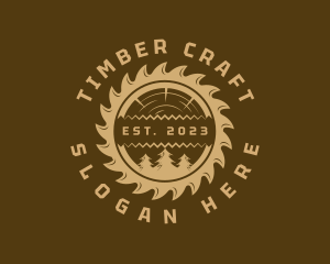 Woodwork Lumber Sawmill logo