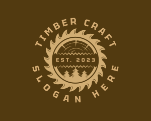 Woodwork Lumber Sawmill logo design