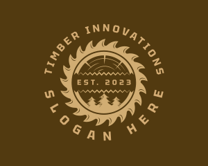 Woodwork Lumber Sawmill logo