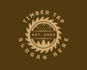 Woodwork Lumber Sawmill logo design