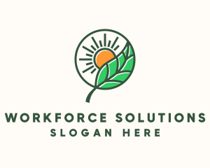 Sun Leaf Agriculture  logo design