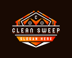 Roof Power Wash Cleaning logo design