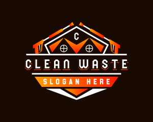 Roof Power Wash Cleaning logo design