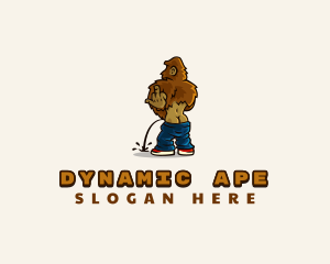 Obscene Ape Bigfoot logo design