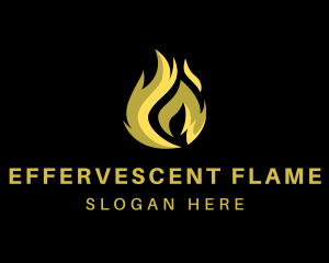 Heat Fire Flame logo design