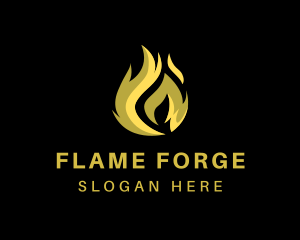 Heat Fire Flame logo design